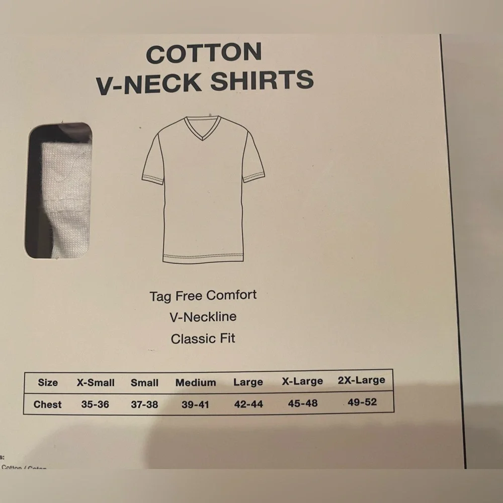 Gap Men’s 3 Pack Cotton‎ V-Neck Undershirts Tee T-Shirt Tagless White